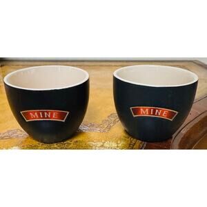 Baileys Irish Cream MINE Ceramic 8 oz Cups Ice Cream Bowls Espresso